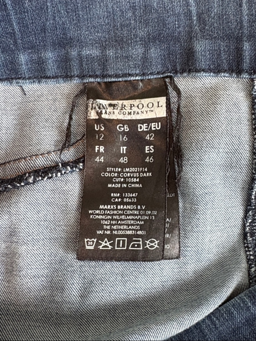 Liverpool Jeans Company Dark Blue Pull-On Stretch Jeggings - Picture 6 of 6